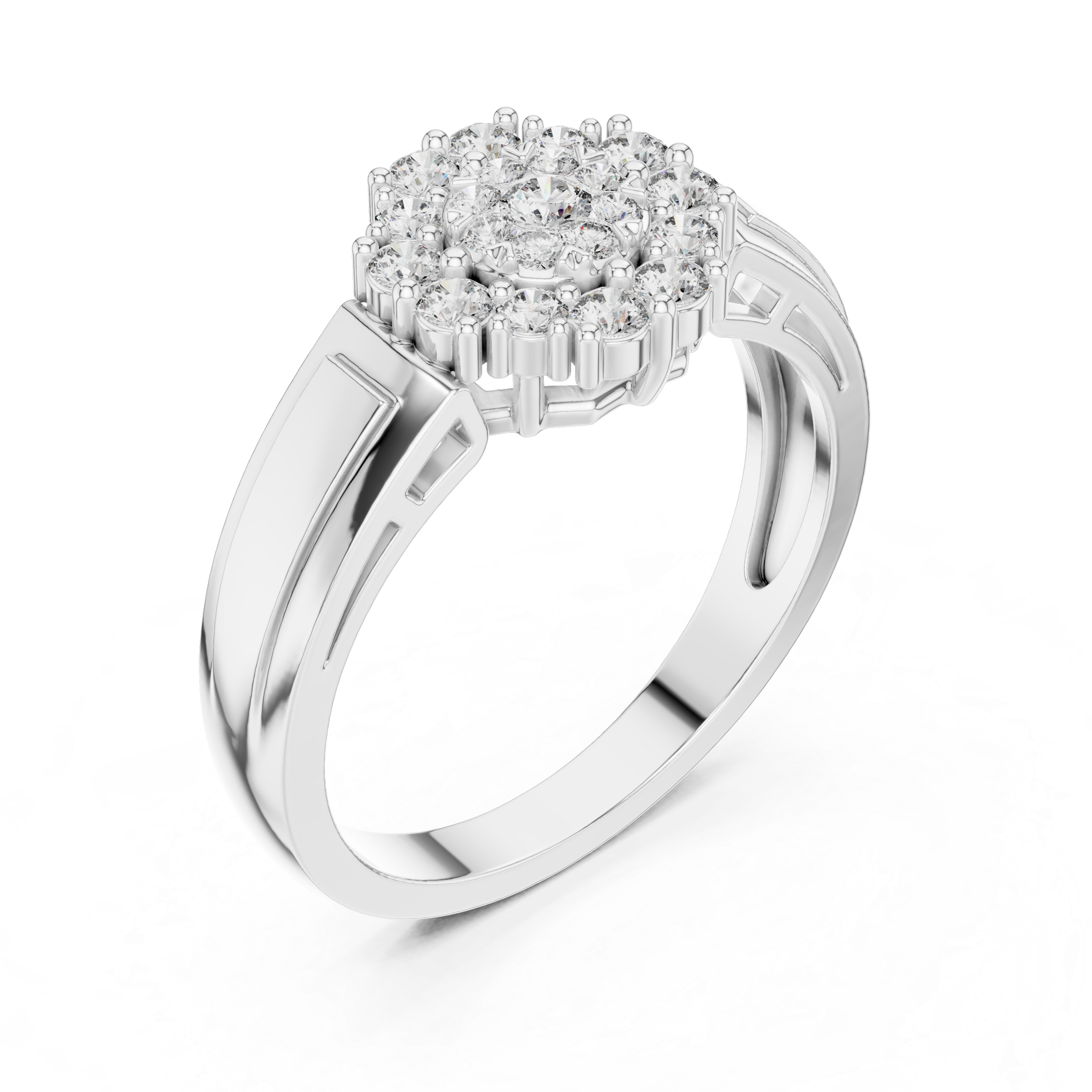 Classic  Double Halo Diamond Ring