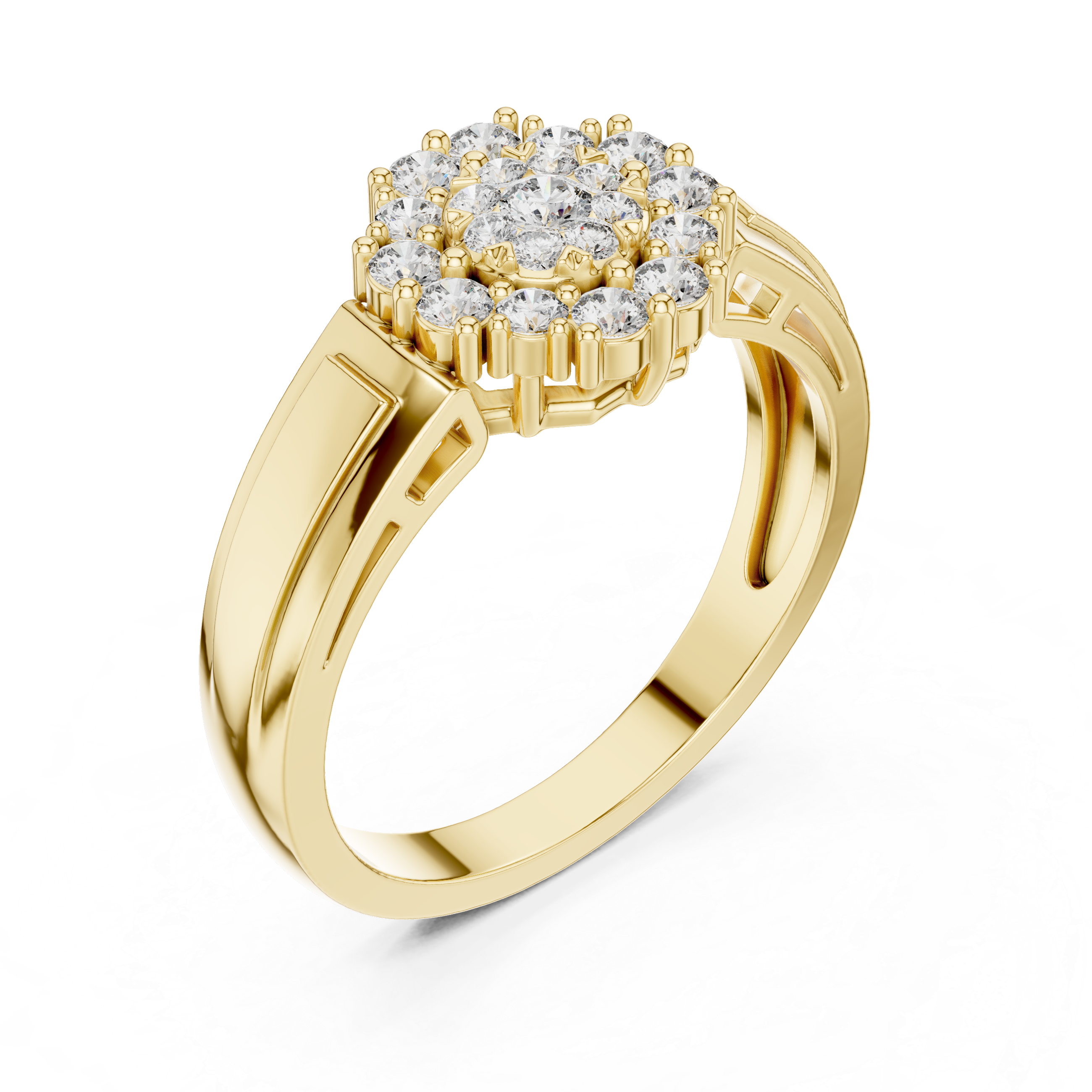 Classic  Double Halo Diamond Ring