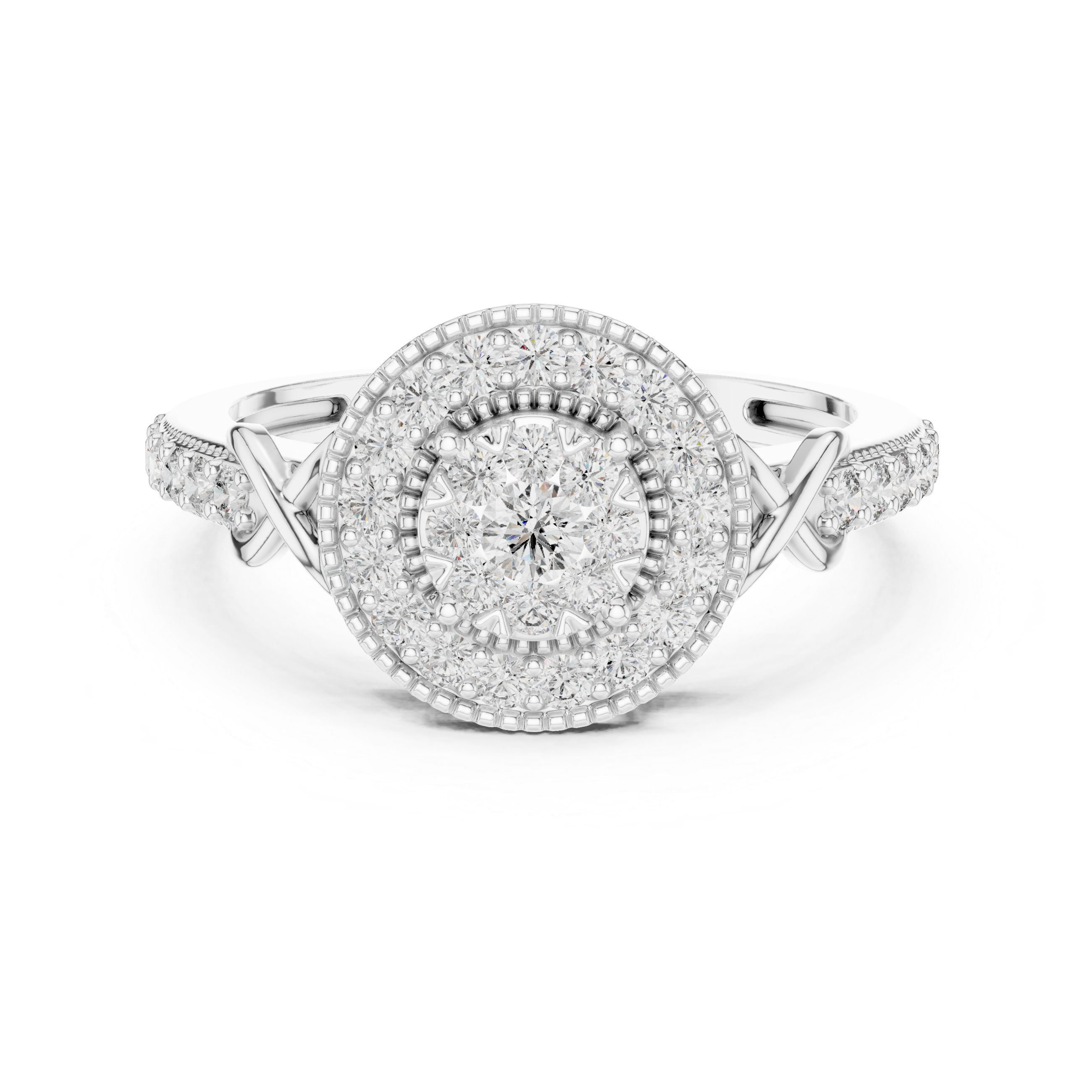Sophisticated Engagement Ring with Halo Setting