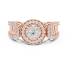 Diamonds and a round halo design