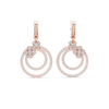 Rose Gold Double Hoop Diamond Earrings