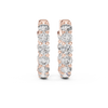 Luxurious Rose Gold Inside-Out Diamond Hoop Earrings
