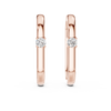 Radiant Embrace: Rose Gold Hoops with Sparkling Solitaire Diamonds