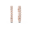 Rose Gold Diamond Hoop Earrings