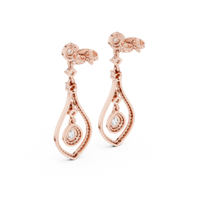 Teardrop Diamond Dangle Earrings