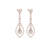 Teardrop Diamond Dangle Earrings