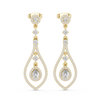 Teardrop Diamond Dangle Earrings