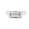 Rose Gold 'qp' Baguette-Cut Diamond Pendant