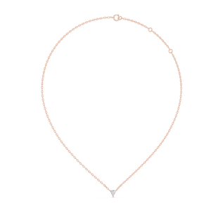 Trillion-Cut Diamond Pendant in Rose Gold Prong Setting