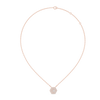Hexagonal Radiance: Rose Gold Diamond Pendant