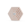 Hexagonal Radiance: Rose Gold Diamond Pendant