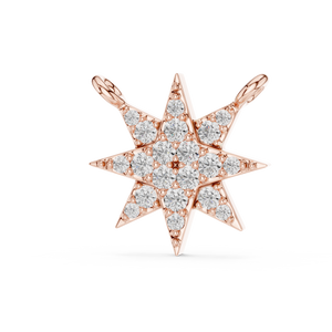 Starry Elegance: Rose Gold and Diamond Pendant