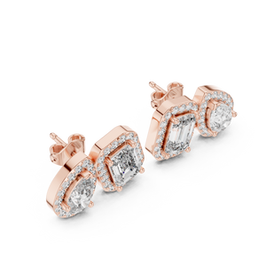 Twin Radiance Emerald & Pear Studs