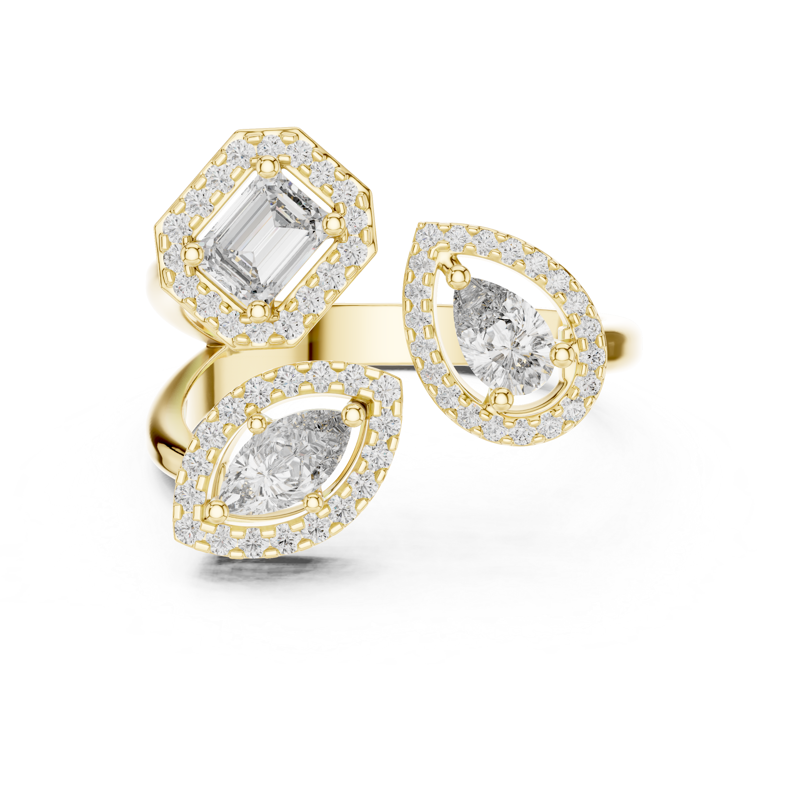 a trio of timeless sparkle in rose gold perfection.