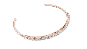 Grace Line Diamond Open Bangle