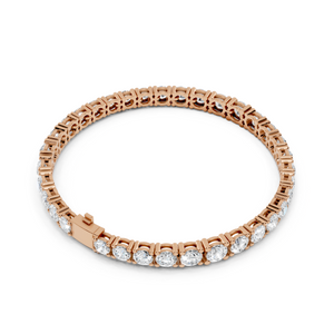 Elegant Gold Tennis Bracelet with Round Cut Diamonds
