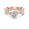 Elegant Gold Diamond Engagement Ring with Split Shank Design