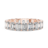Radiant Elegance – Emerald-Cut Diamond Eternity Band in Yellow Gold