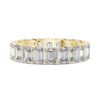 Radiant Elegance – Emerald-Cut Diamond Eternity Band in Yellow Gold
