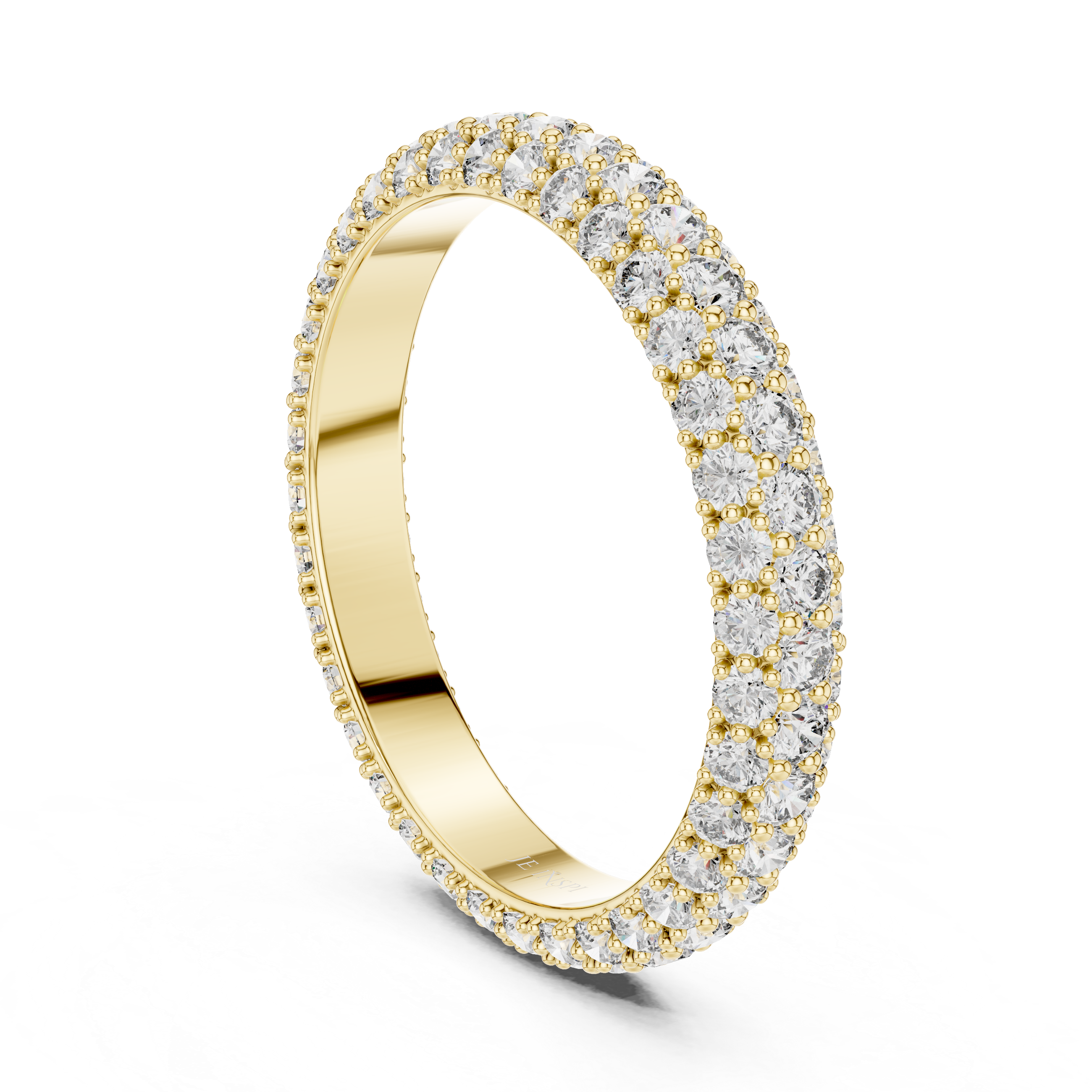 Elegant Rose Gold Diamond Eternity Band