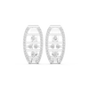 Diamond Grid Hoop Earrings