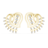 Diamond Heart Swirl Earrings