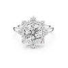 Floral Halo Diamond Ring