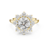 Floral Halo Diamond Ring
