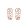 Earrings with Diagonal Diamond Stripes
