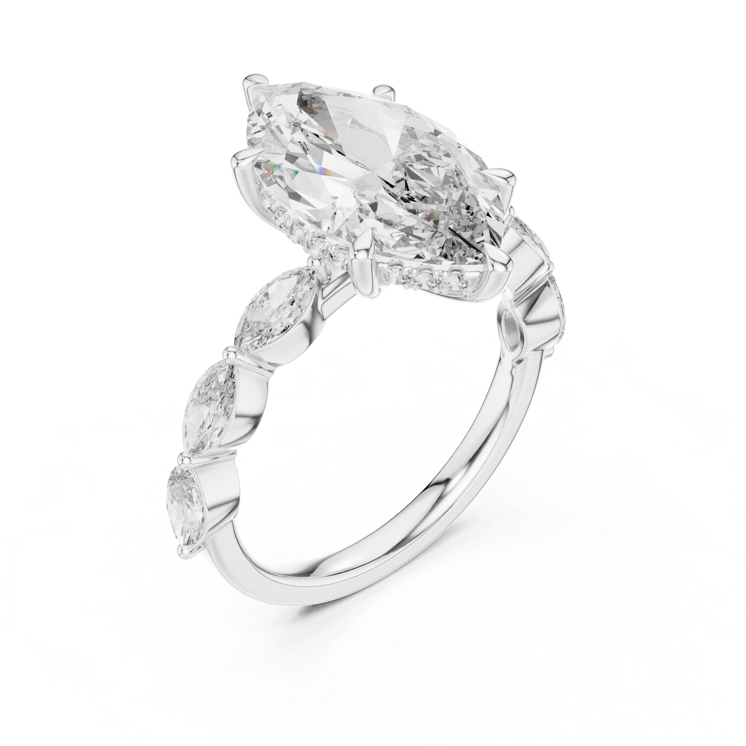 Marquise Diamond Engagement Ring