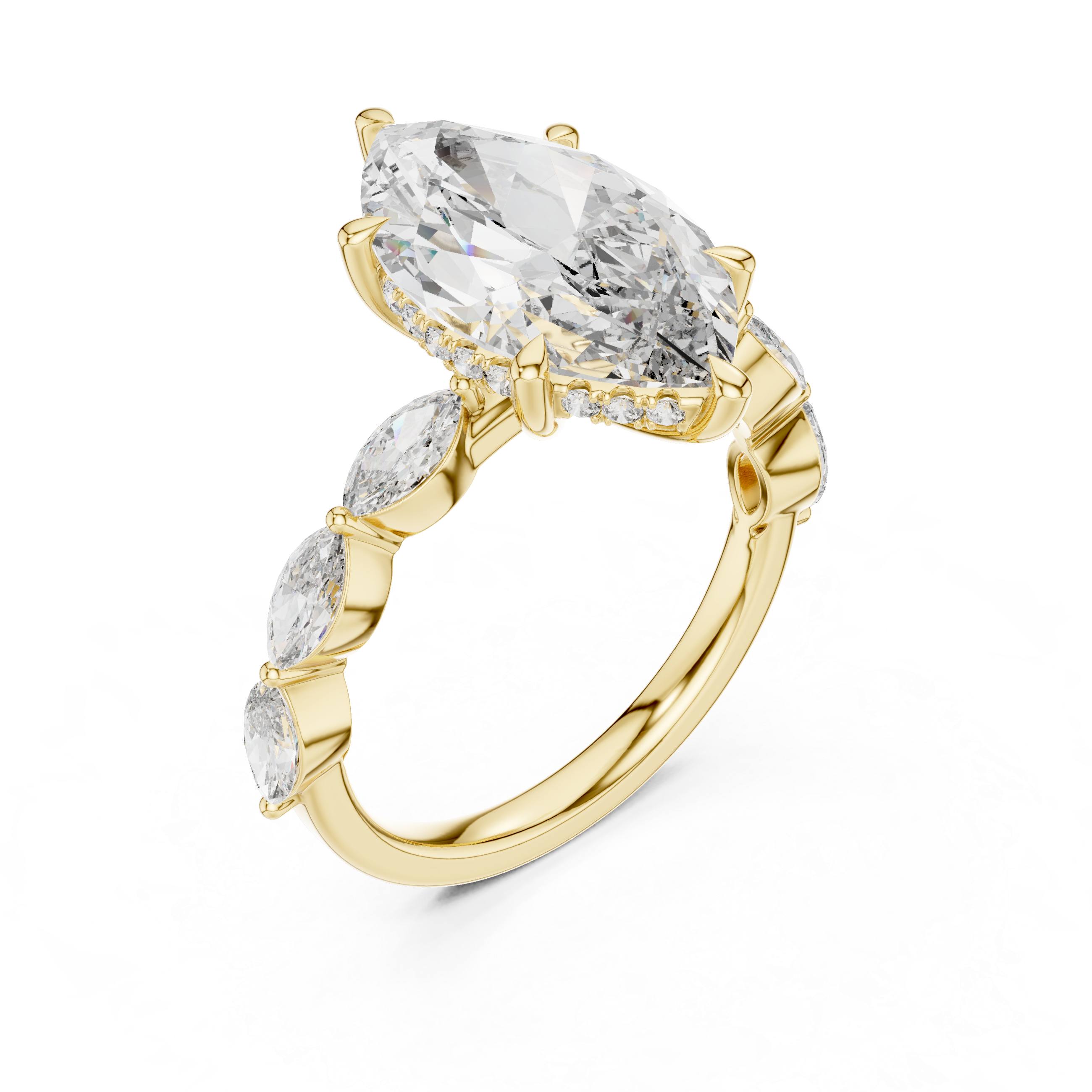 Marquise Diamond Engagement Ring