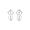 Earrings with Diamond-Studded Angular Design