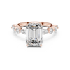 Emerald-Cut Halo Diamond Engagement Ring