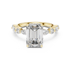 Emerald-Cut Halo Diamond Engagement Ring