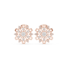 Floral Mandala-Inspired Earrings with Intricate Diamond Detailing