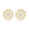 Floral Mandala-Inspired Earrings with Intricate Diamond Detailing