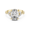 oval-cut diamond center and marquise-cut side stones.