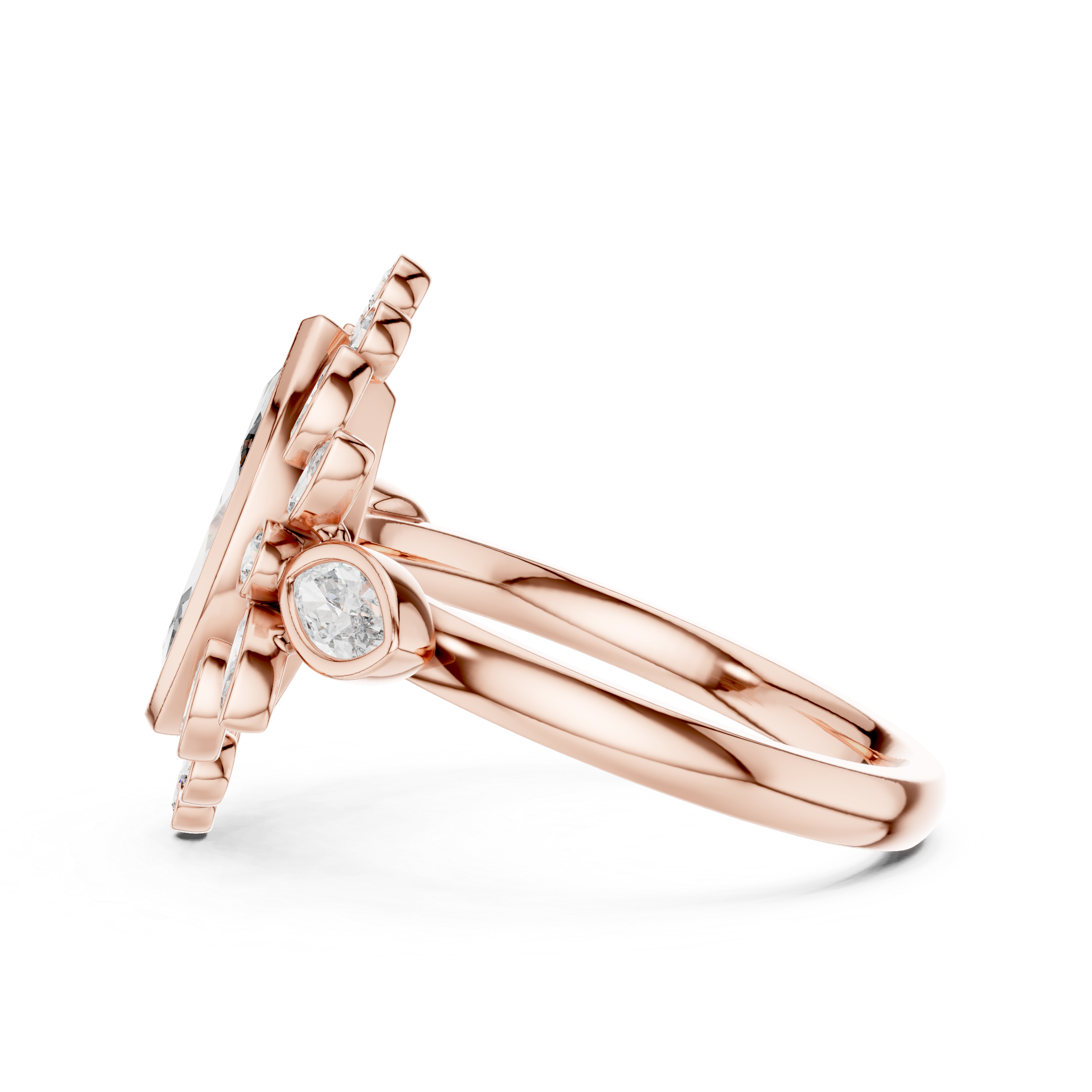 Marquise Diamond Halo Ring