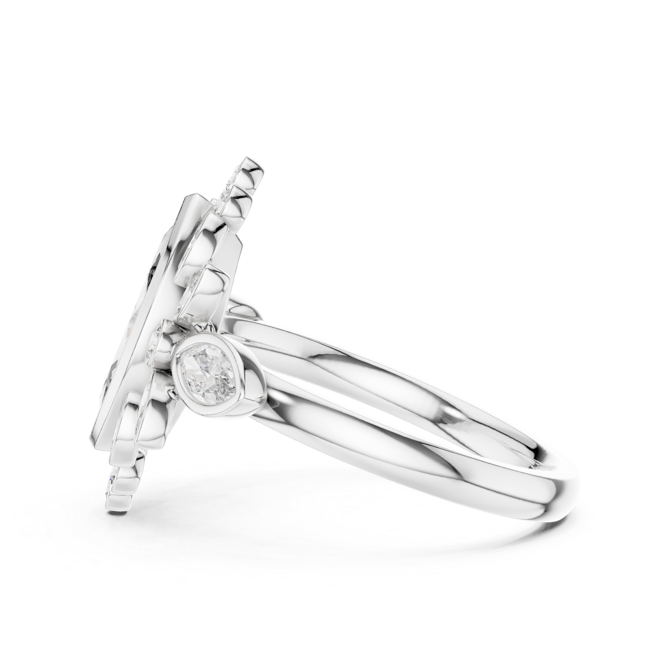 Marquise Diamond Halo Ring