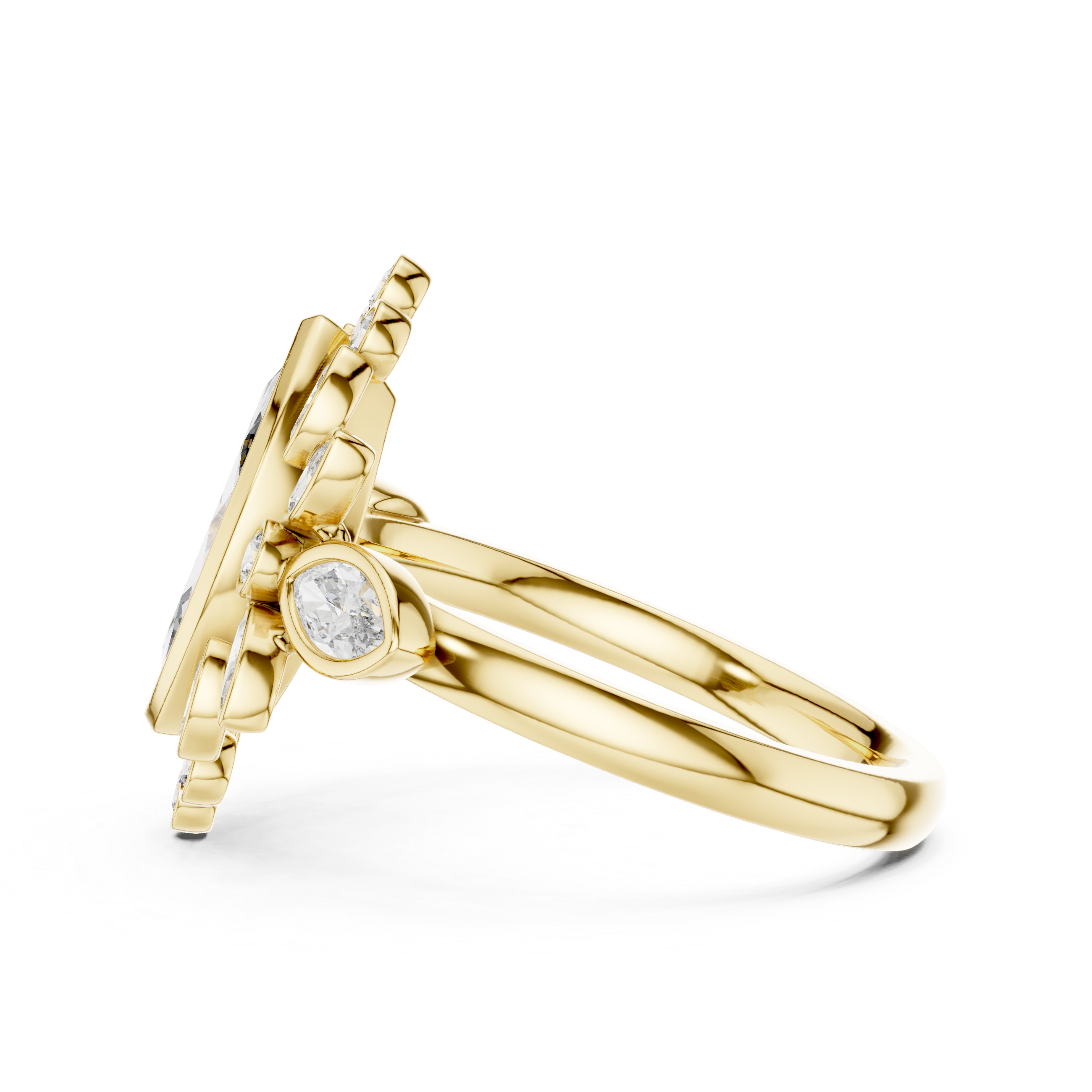 Marquise Diamond Halo Ring