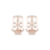 Diamond Stud Earrings with Floral Motif