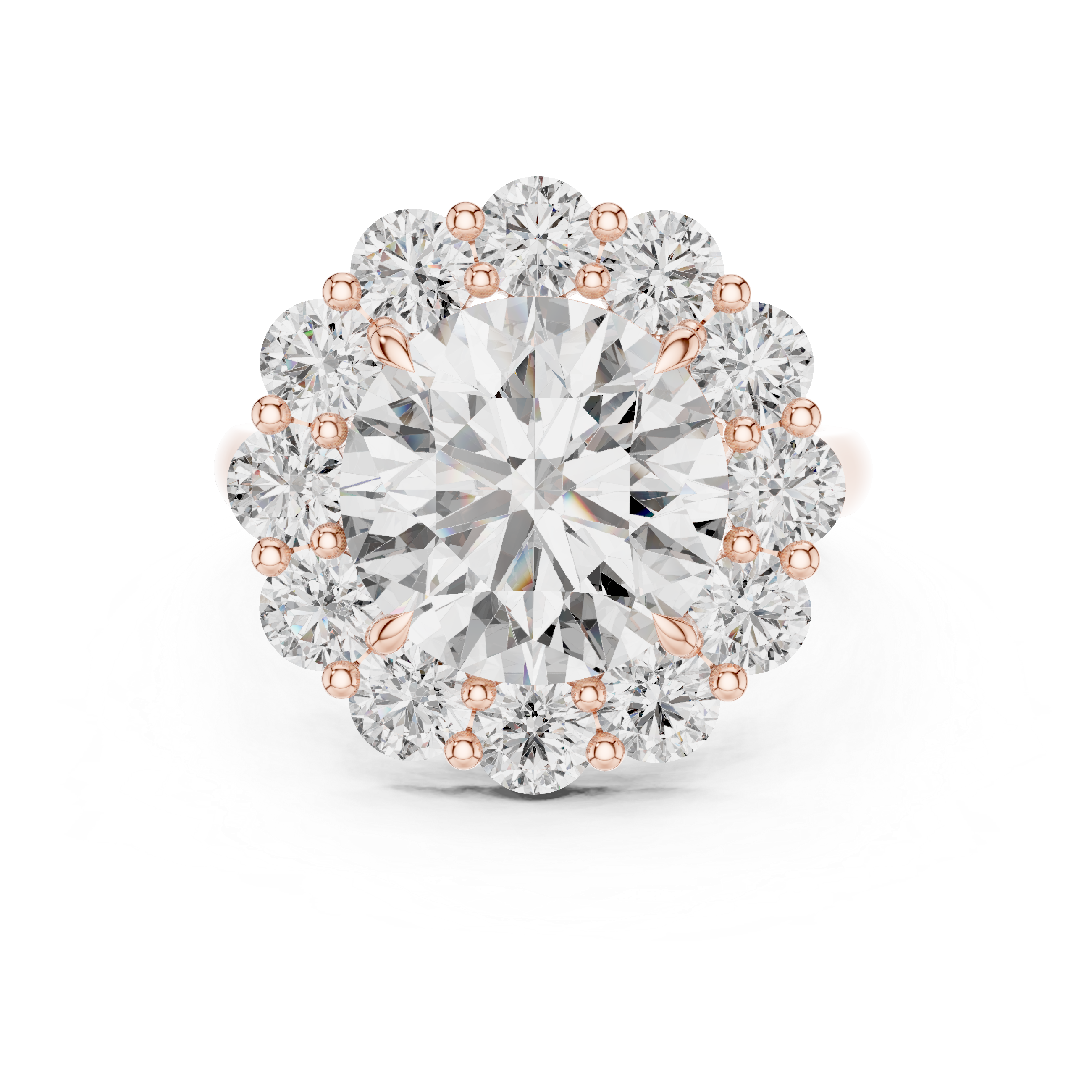 A large round brilliant-cut diamond.