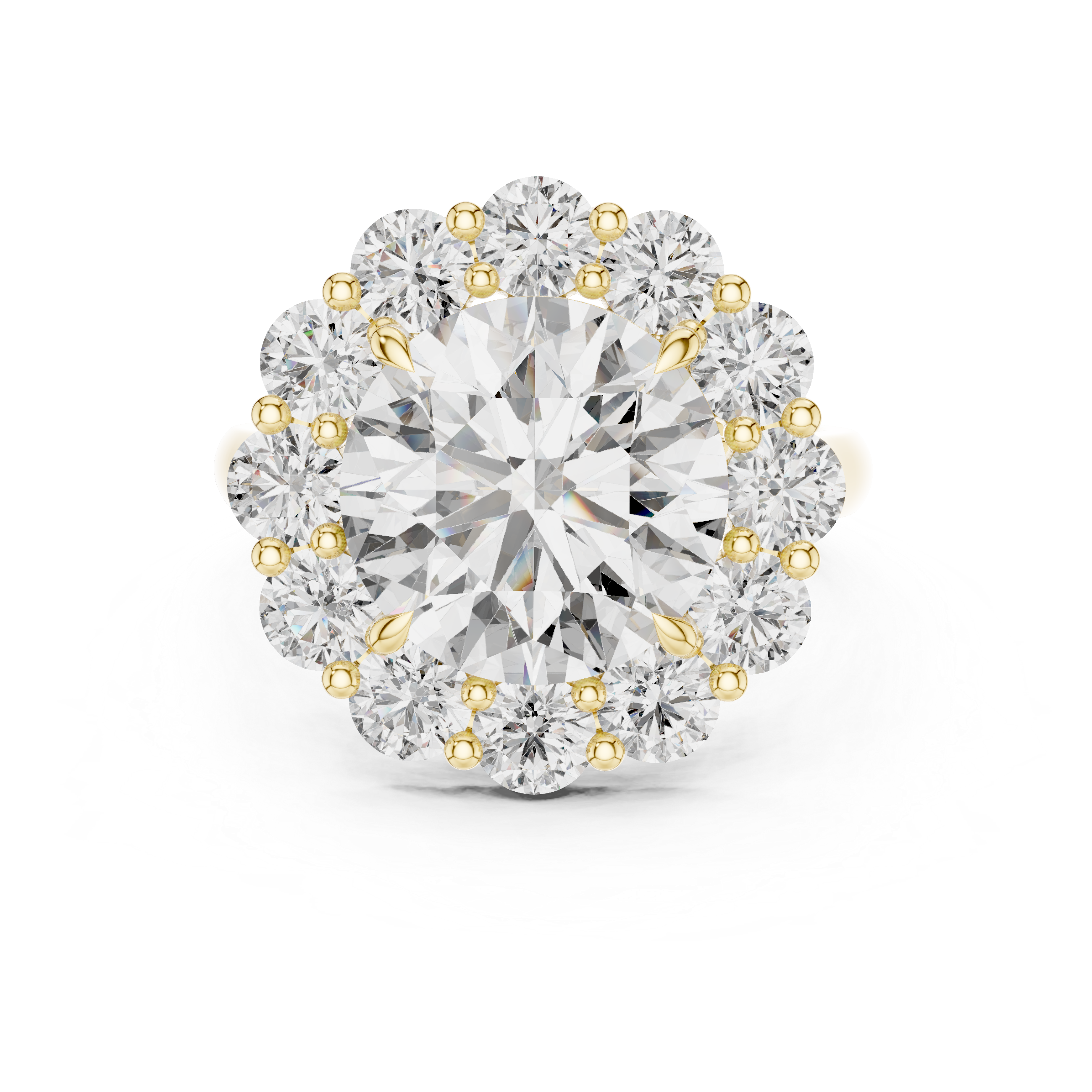 A large round brilliant-cut diamond.