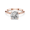 Classic Solitaire Engagement Ring with Cushion-Cut Diamond.
