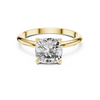 Classic Solitaire Engagement Ring with Cushion-Cut Diamond.
