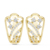 earrings with sweeping diamond accents and floral clusters.