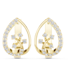 teardrop earrings with pavé diamond borders