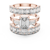 Emerald-Cut Diamond Bridal Set with Matching Eternity Bands