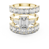 Emerald-Cut Diamond Bridal Set with Matching Eternity Bands