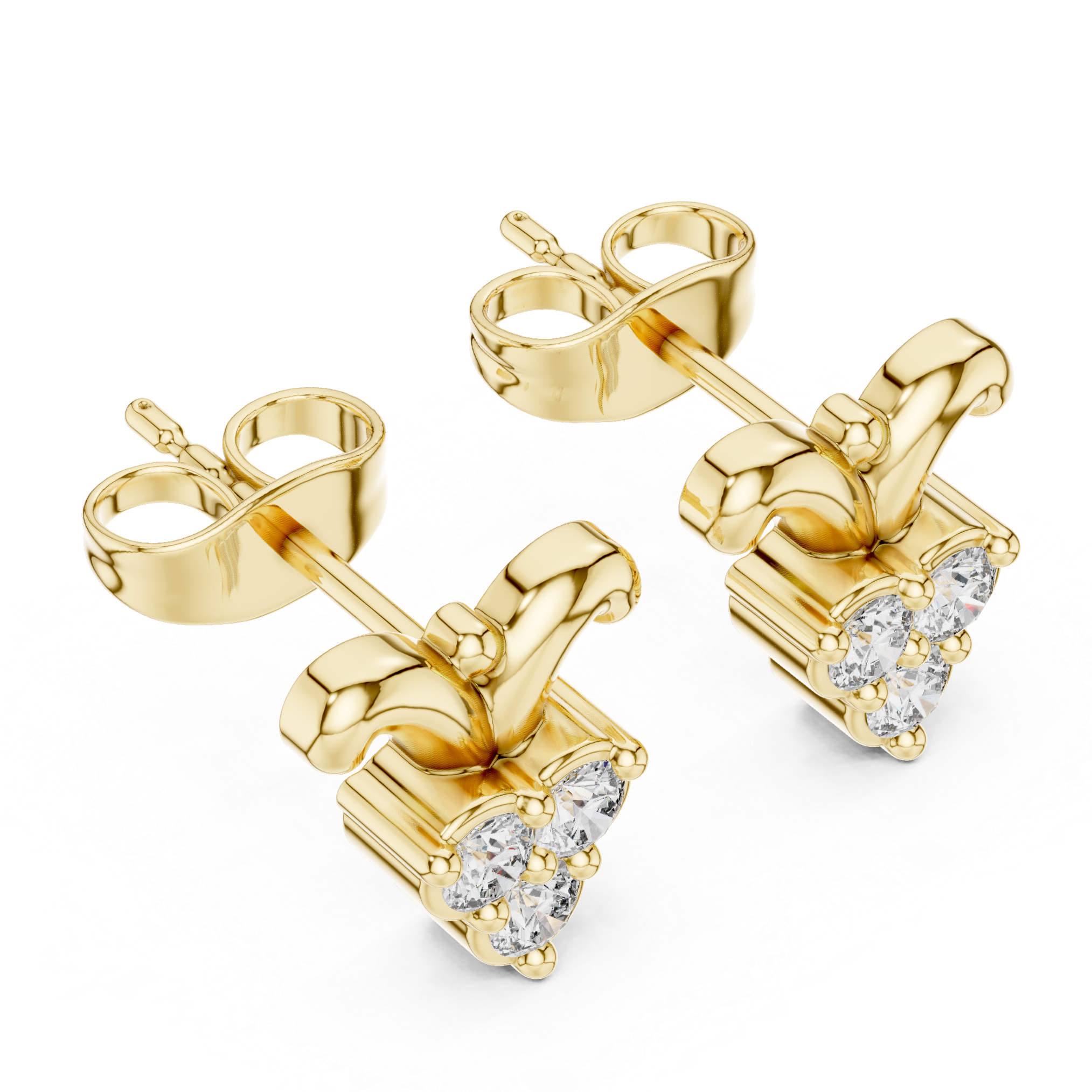 Cherished Rose Gold Diamond Studs